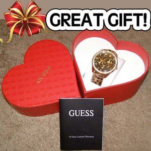 NEW Guess Watch Swarowski stones Pony Hair Band